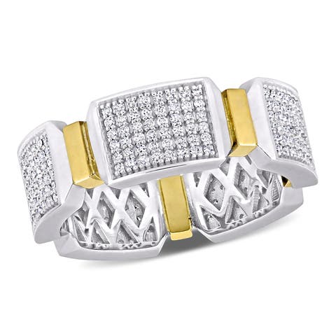 Men's Diamond Cluster Ring 14k Gold