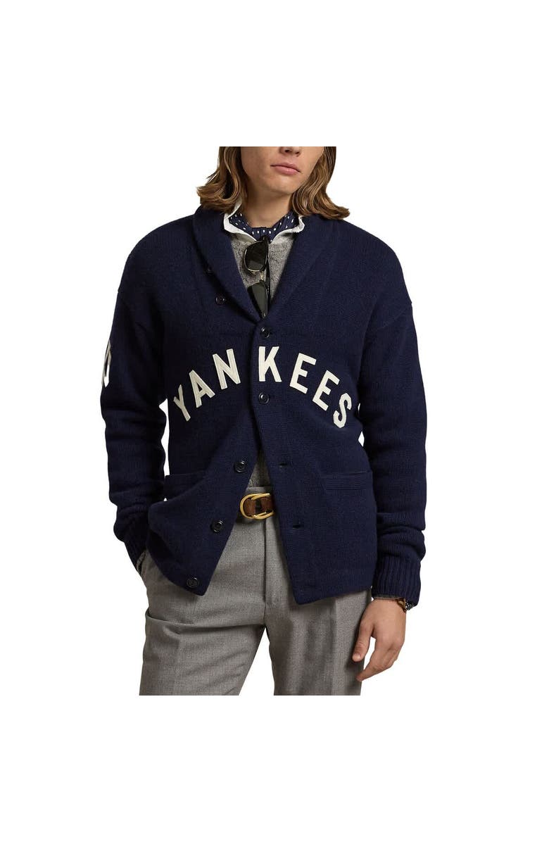 Polo Ralph Lauren Men's Polo Ralph Lauren  Navy New York Yankees Button-Up Cardigan, Alternate, color, 