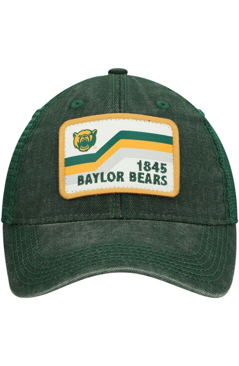 LEGACY ATHLETIC Men's Green Baylor Bears Sun & Bars Dashboard Trucker Snapback Hat, Alternate, color, Green