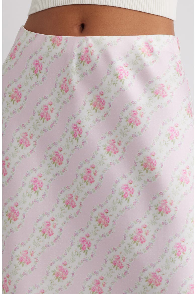 Castle Floral Print Lace Midi Skirt, Alternate, color, LADY BLOSSOM