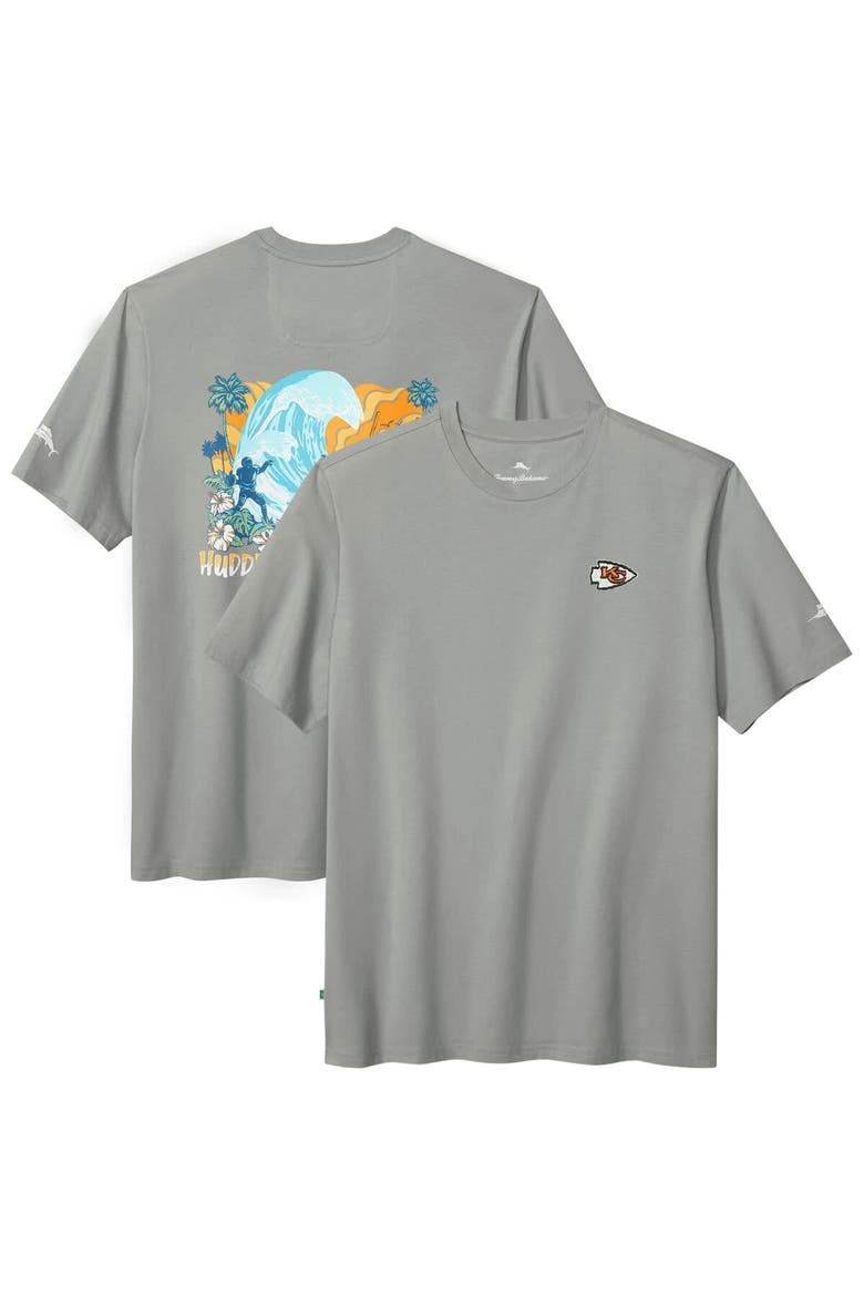 Men's Tommy Bahama  Gray Kansas City Chiefs Huddle & Hang Tens T-Shirt, Main, color, Gray