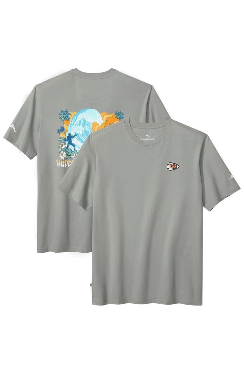 Tommy Bahama Men's Tommy Bahama  Gray Kansas City Chiefs Huddle & Hang Tens T-Shirt, Main, color, Gray