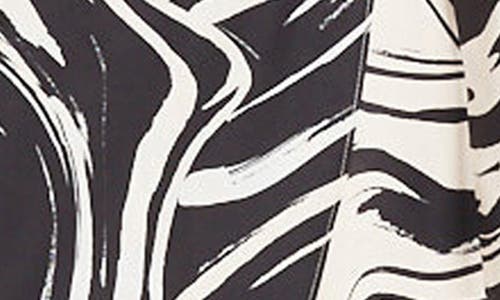 Donna Morgan Midi Dress In Black/cream