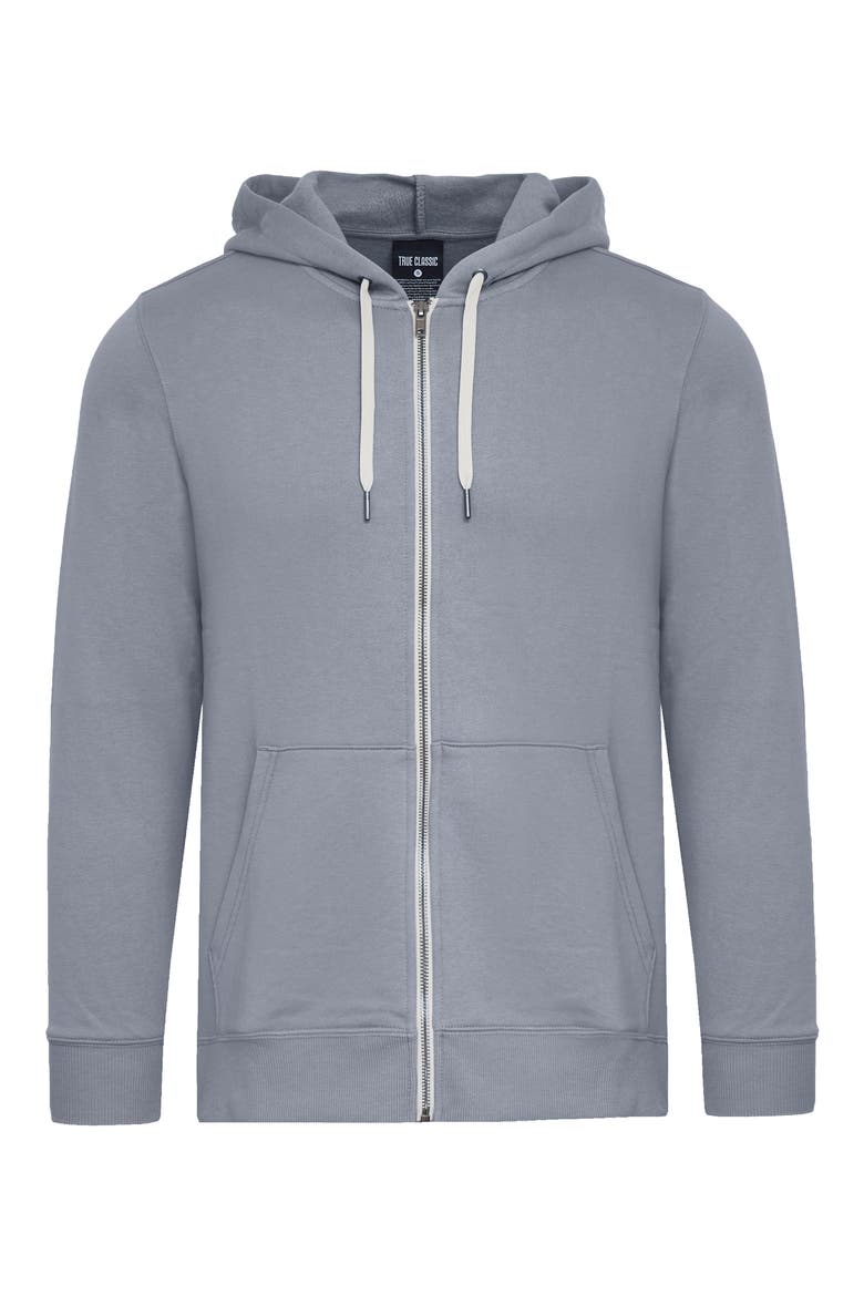 Fleece Zip Hoodie, Alternate, color, DUSTY BLUE