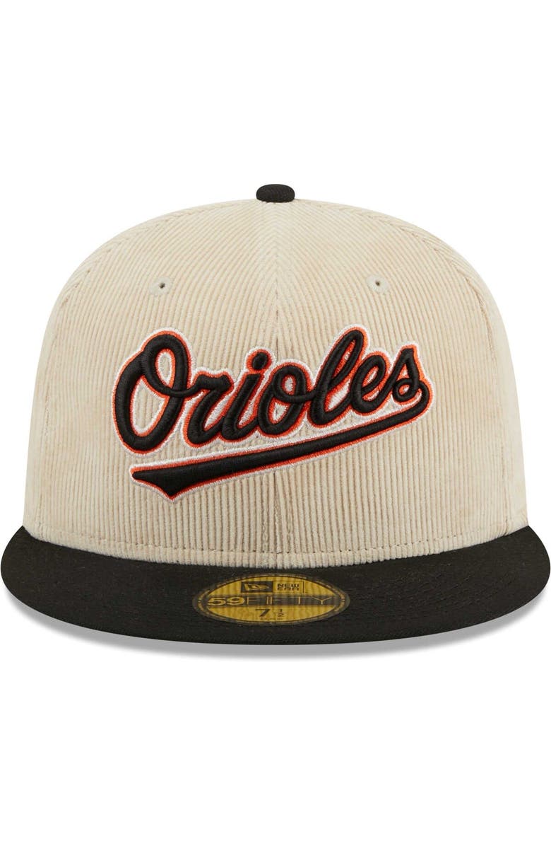 New Era Men's New Era White Baltimore Orioles  Corduroy Classic 59FIFTY Fitted Hat, Alternate, color, 