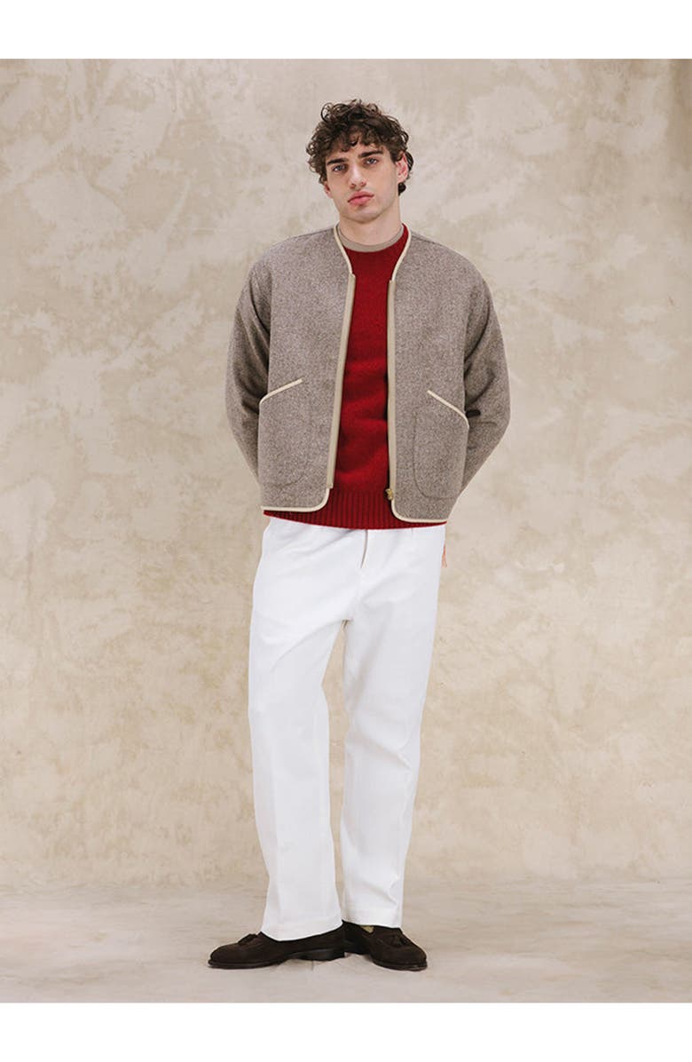 Fortela Herringbone Wool Jacket, Alternate, color, Beige