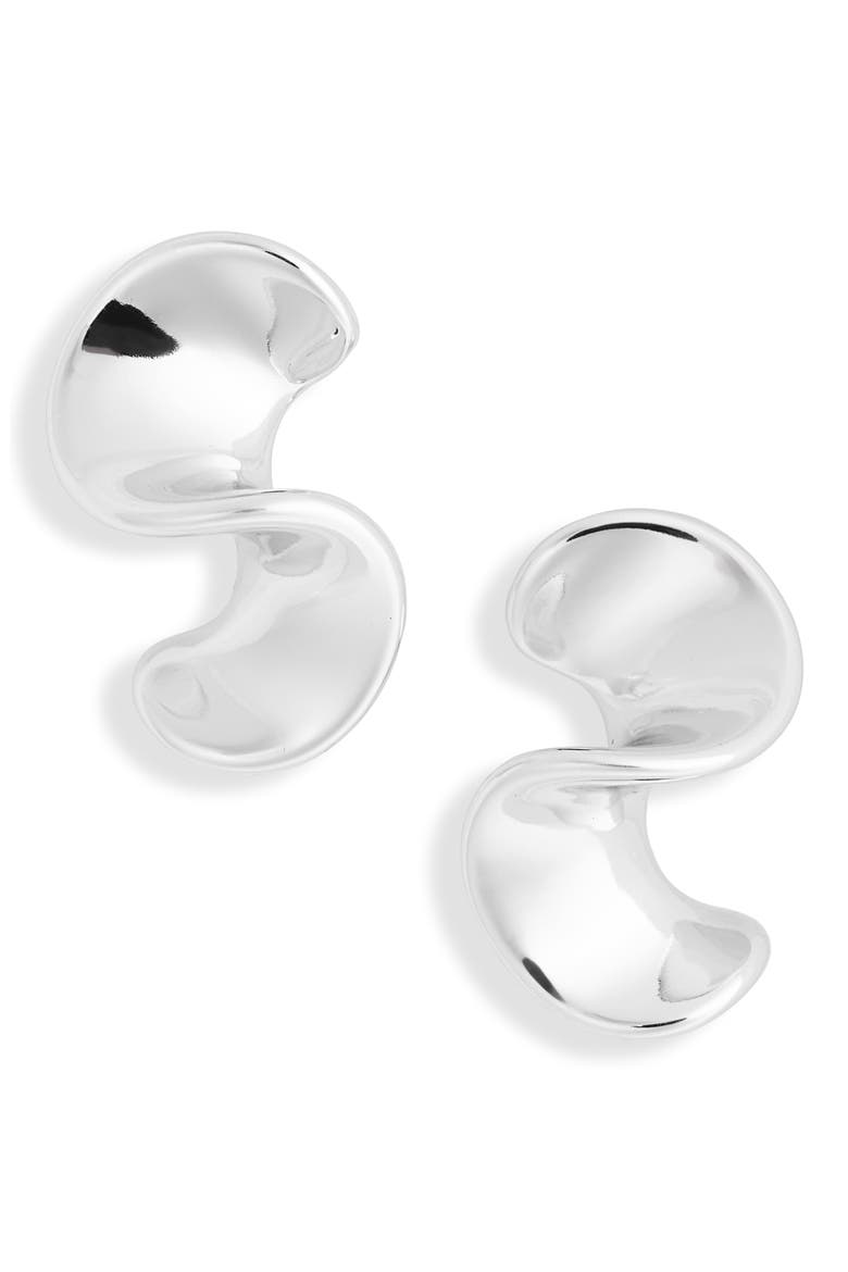 Demi Fine Spiral Drop Earrings, Main, color, SILVER