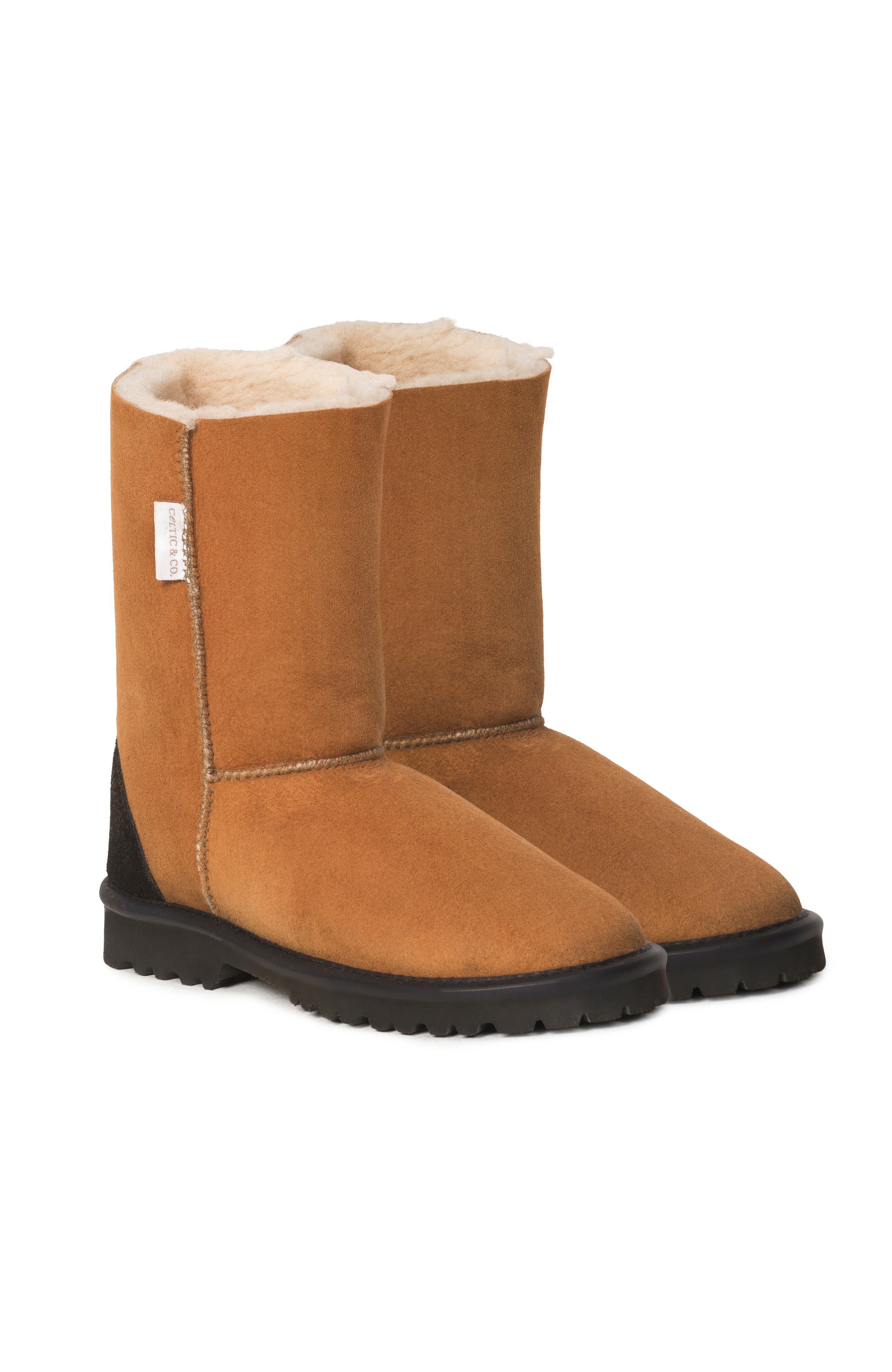 Celtic & Co. British Celt Regular Shearling Boot, Alternate, color, Burnt Honey