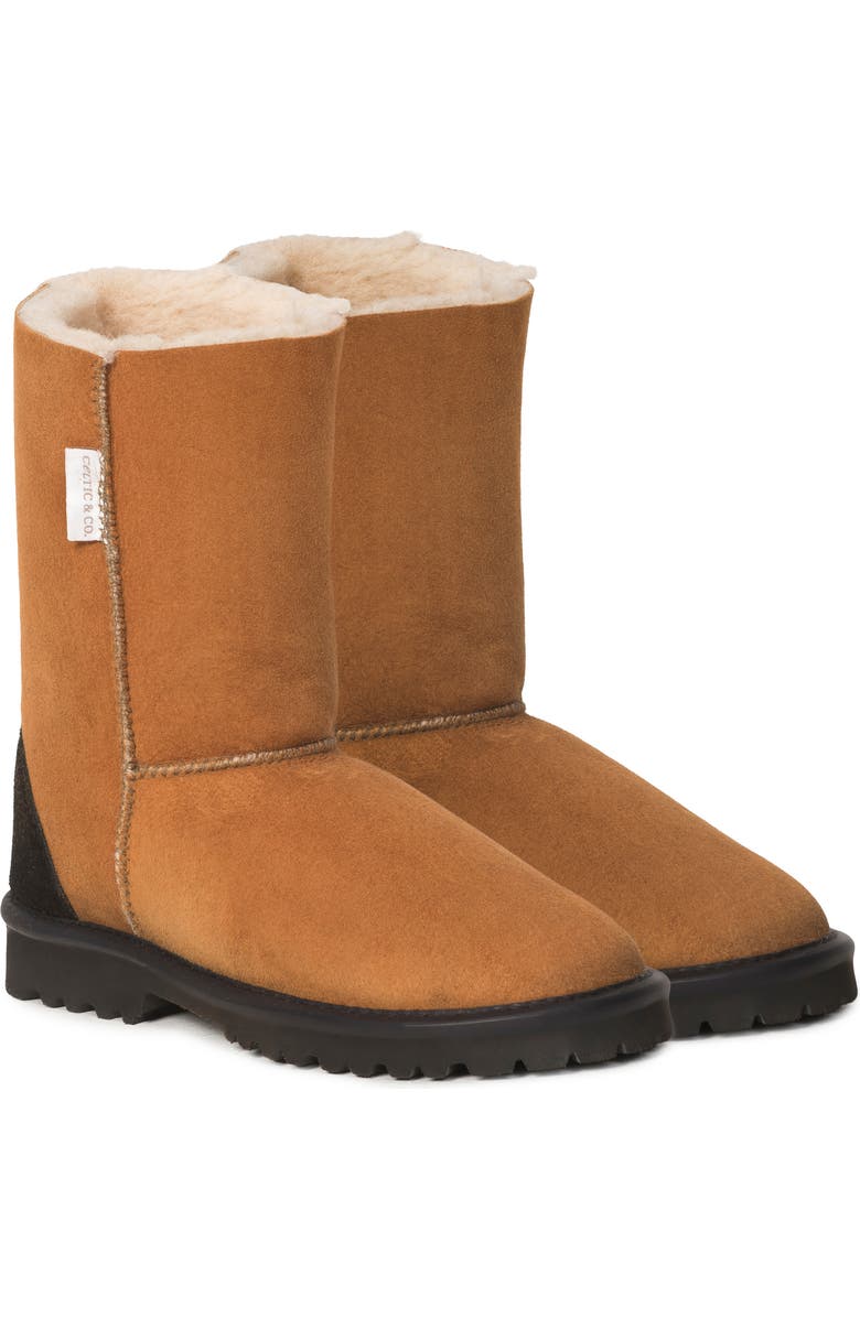 Celtic & Co. British Celt Regular Shearling Boot, Alternate, color, Burnt Honey