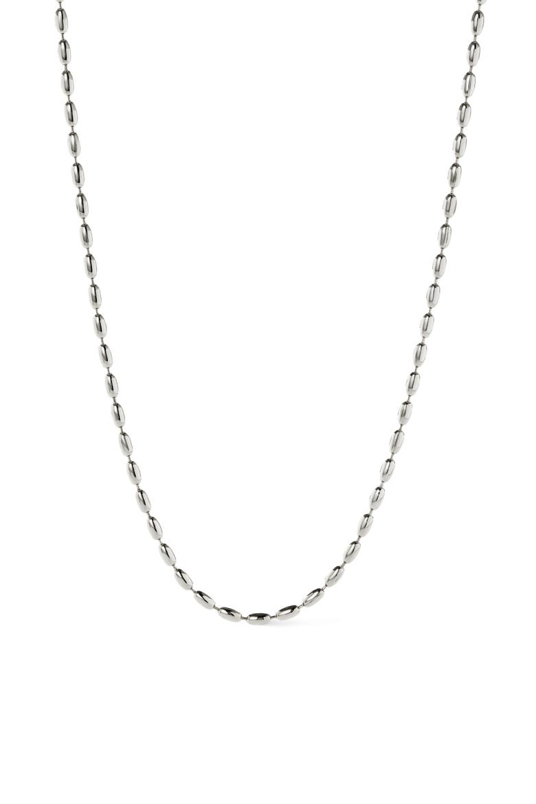 Ball Chain Necklace - Capri Silver, Main, color, Silver