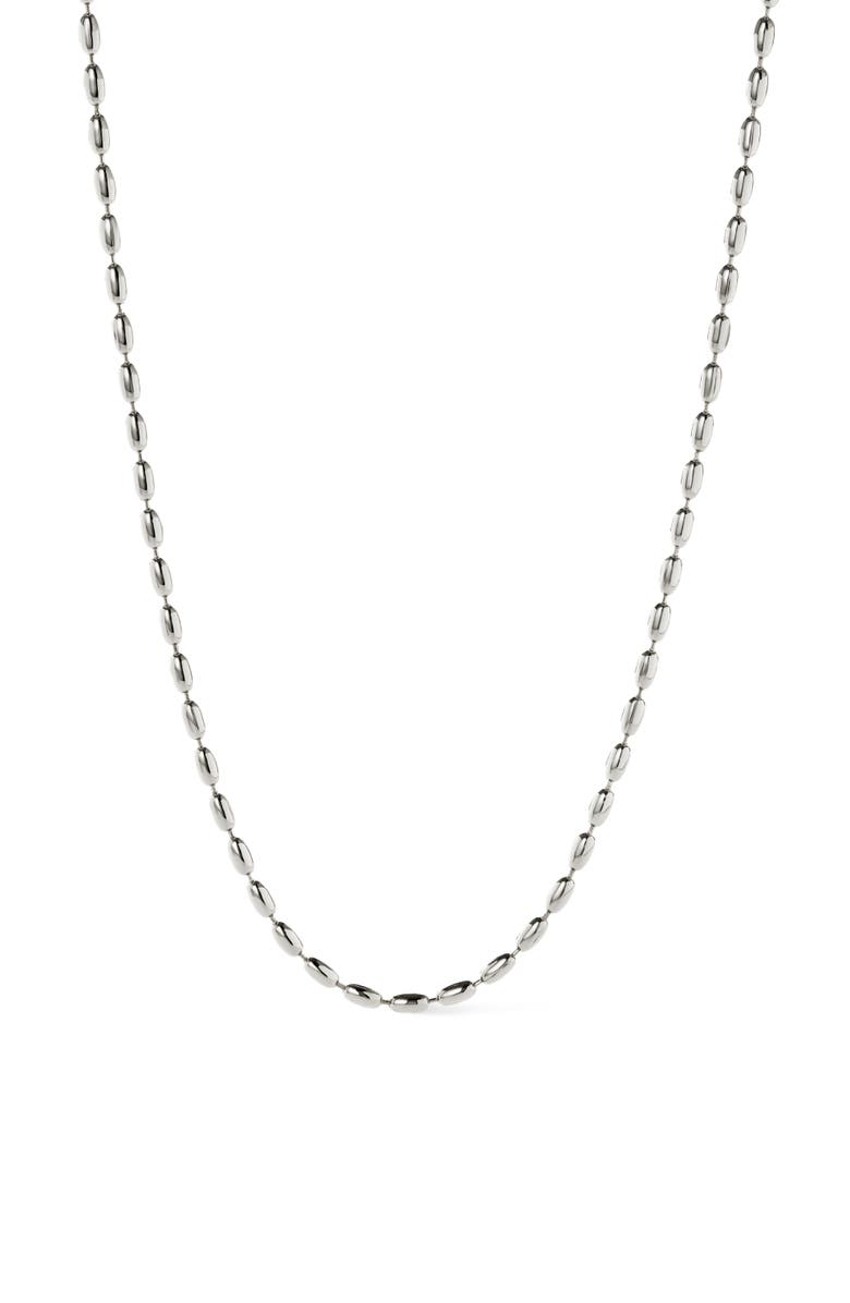 Ana Luisa Ball Chain Necklace - Capri Silver, Main, color, Silver