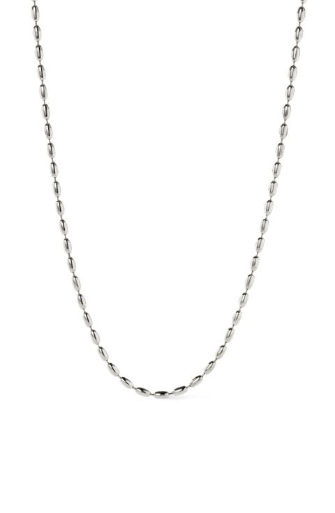 Ball Chain Necklace - Capri Silver