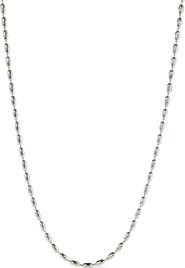Ana Luisa Ball Chain Necklace - Capri Silver