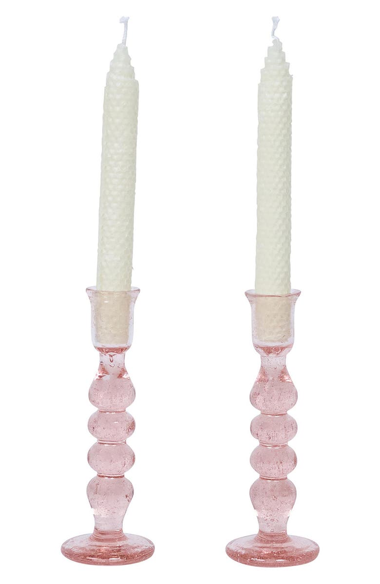 Juliska Provence Set of 2 Candlesticks, Alternate, color, Blush