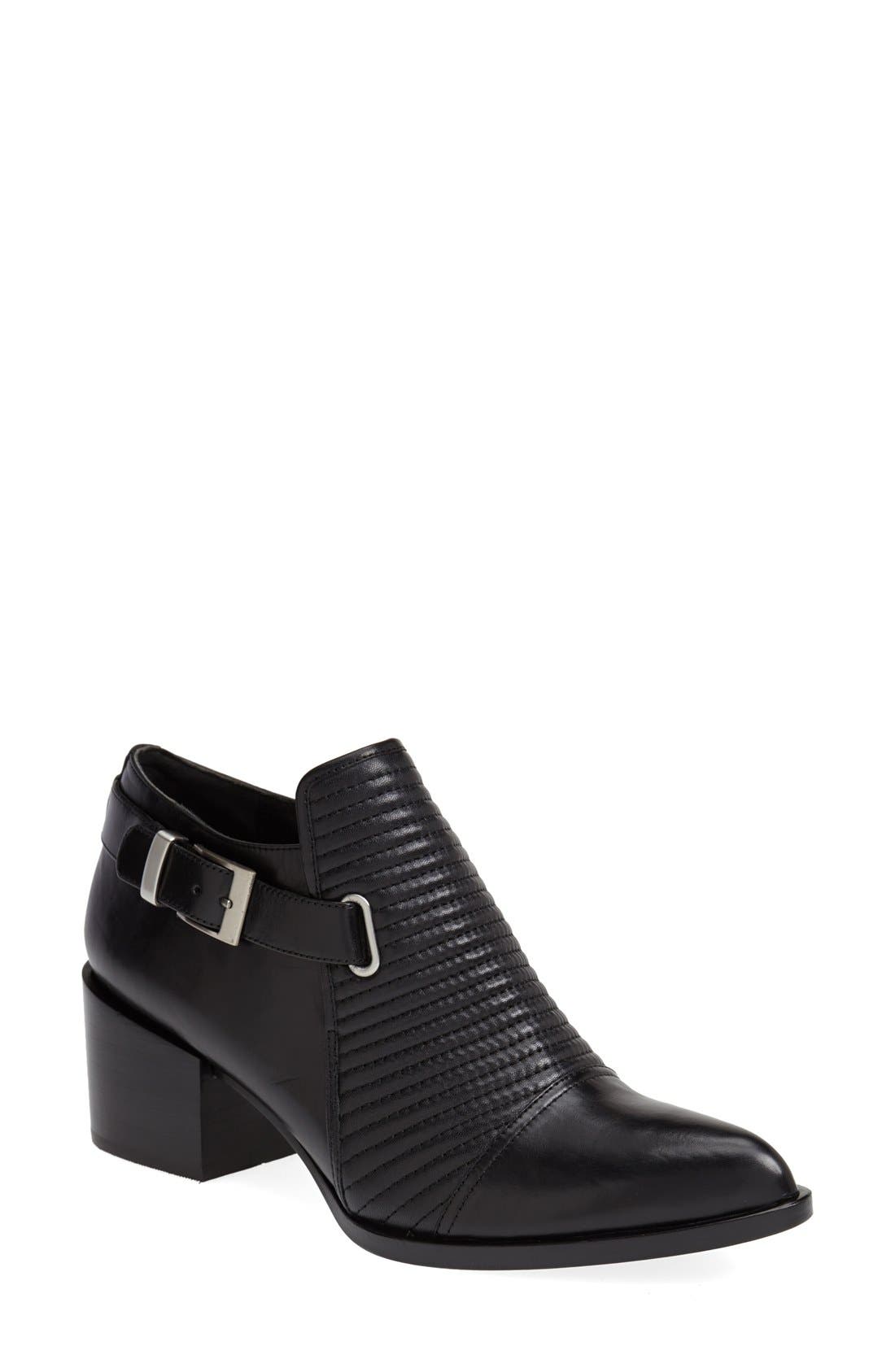 'Liam' Calfskin Leather Boot, Main, color, BLACK