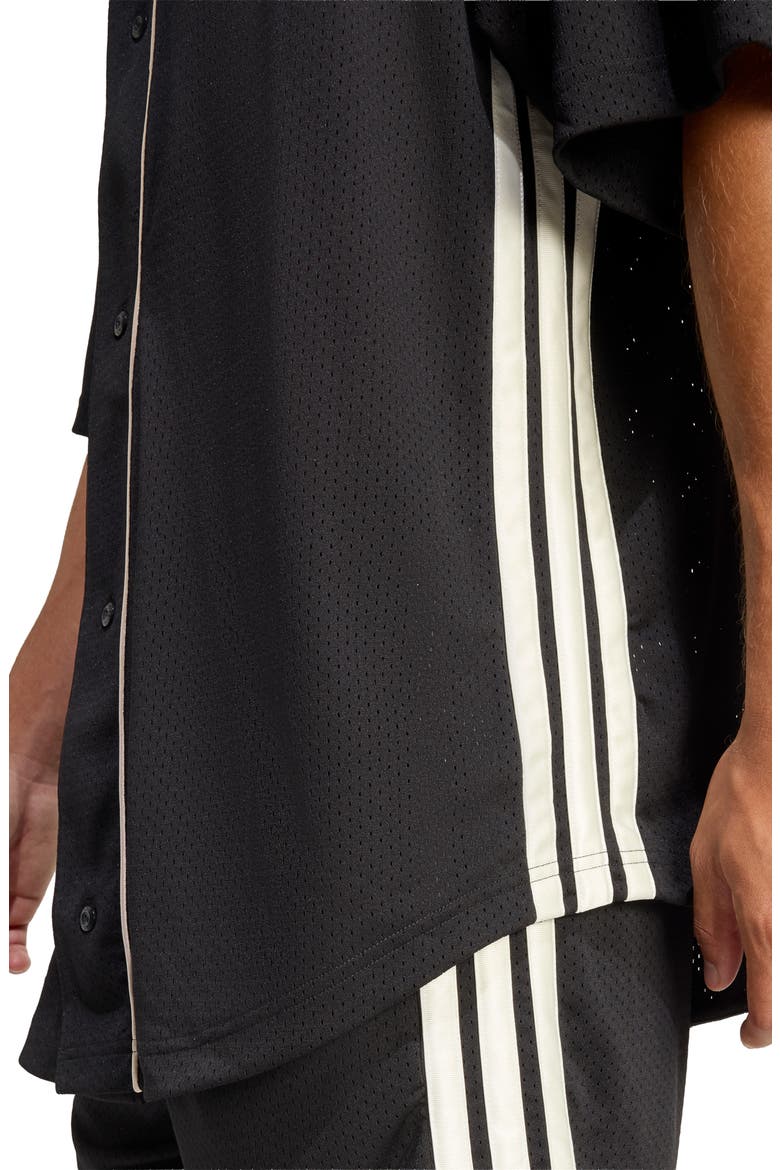 Stadium Buttoned Jersey, Alternate, color, BLACK/ LINEN/ OFF WHITE