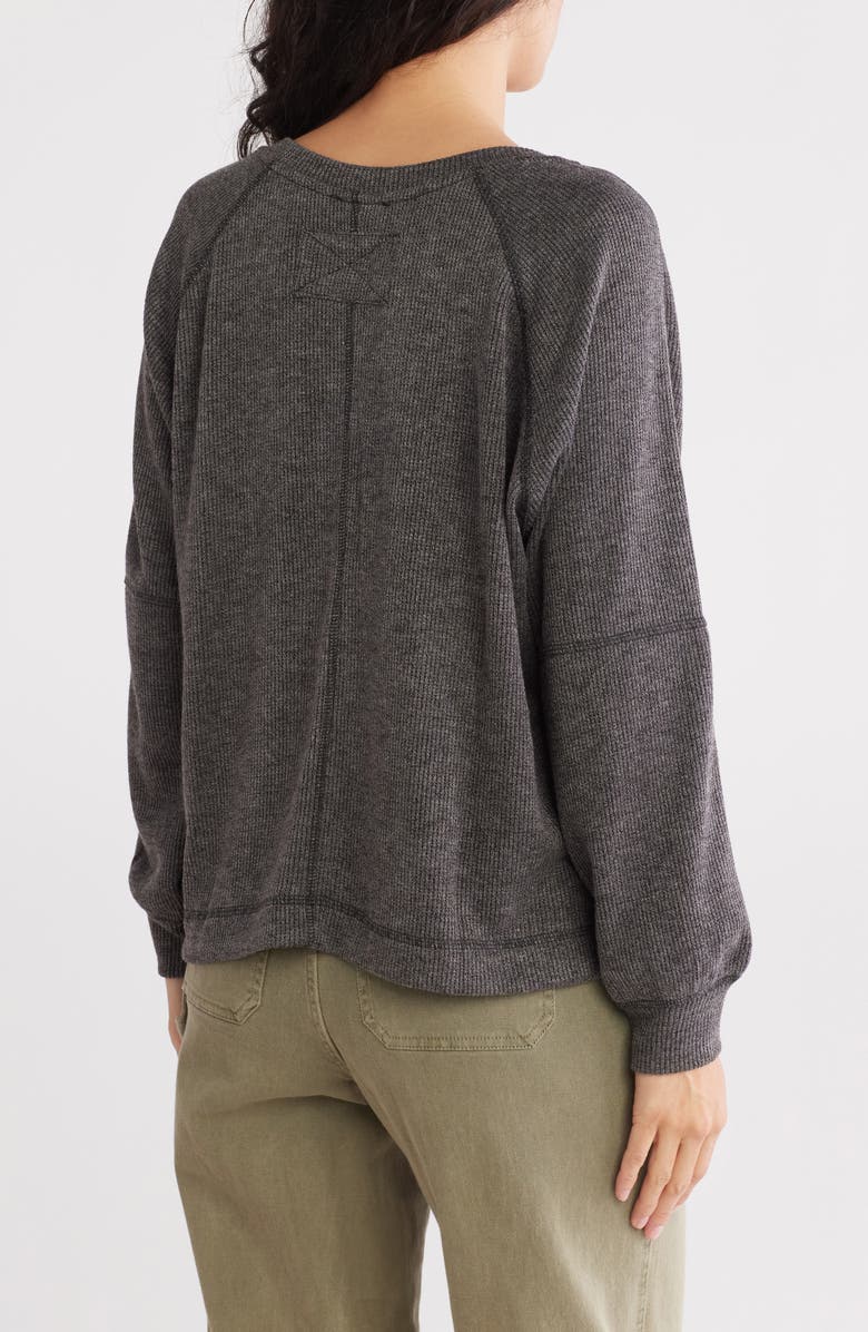 Blu Pepper Long Sleeve Waffle Knit Thermal, Alternate, color, 