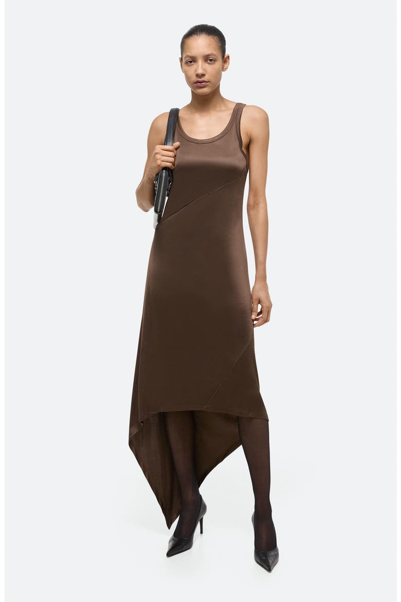 High-Low Midi Dress, Alternate, color, MUSHROOM