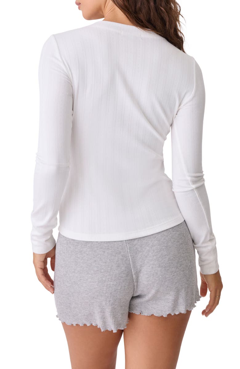 PJ Salvage Back to Basics Long Sleeve Lounge Henley, Alternate, color,