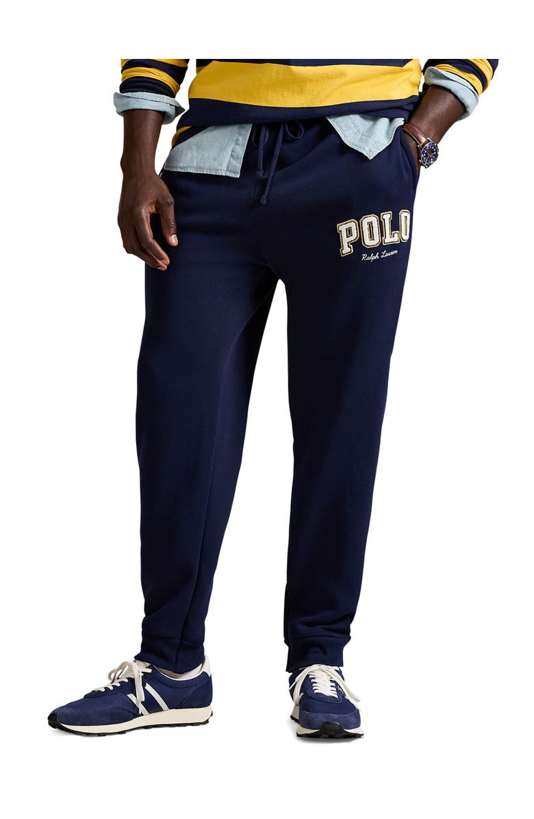 Polo Ralph Lauren Big & Tall Logo Fleece Jogger Pants, Main, color, Cruise Navy