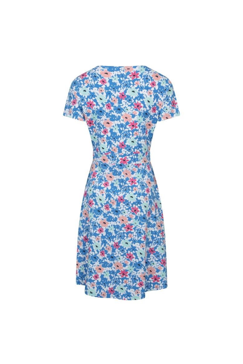 Orchid Floral UV Dress, Alternate, color, Bright Blue