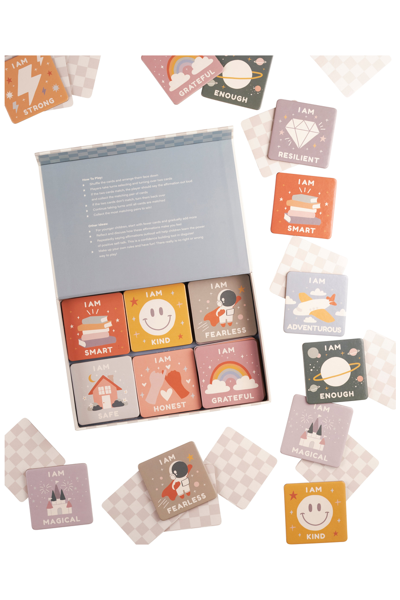 Affirmations Memory Matching Game, Alternate, color, Multicolor