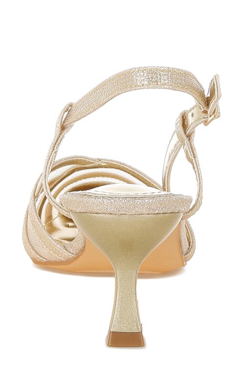 London Rag Daldra Pointed Toe Pump In Gold