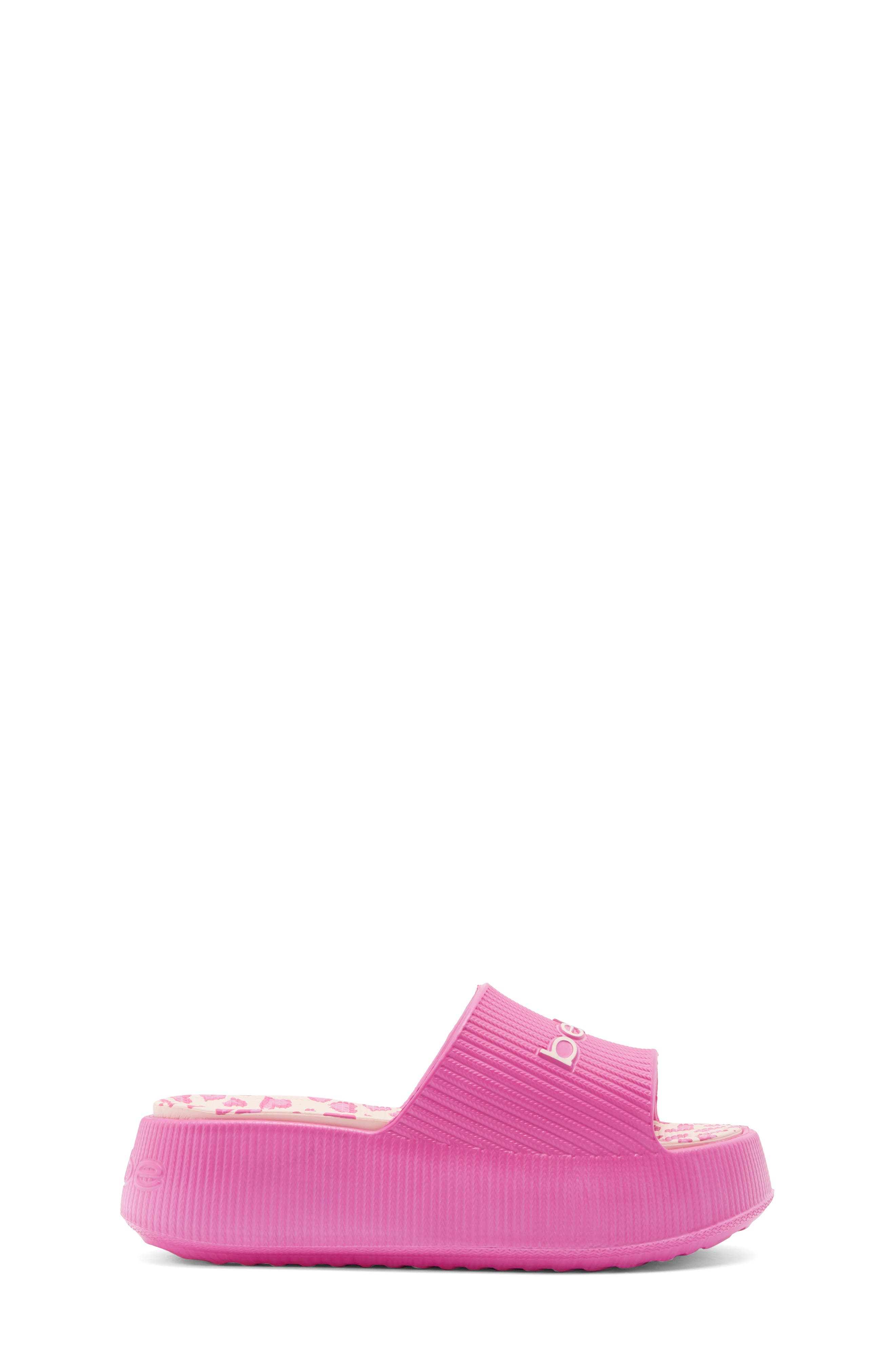 bebe Kids' Logo Accent Platform Slide Sandal, Alternate, color, 