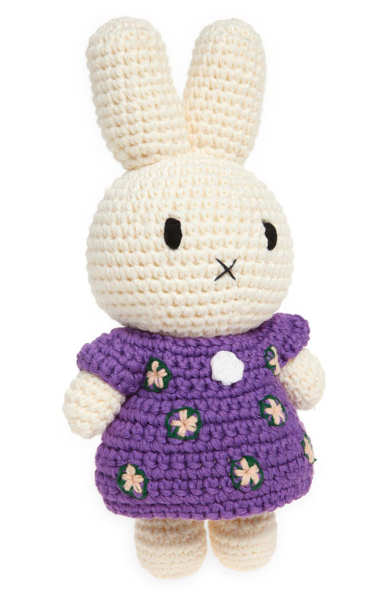 Just Dutch Miffy Monet Crochet Stuffed Toy, Main, color, Purple