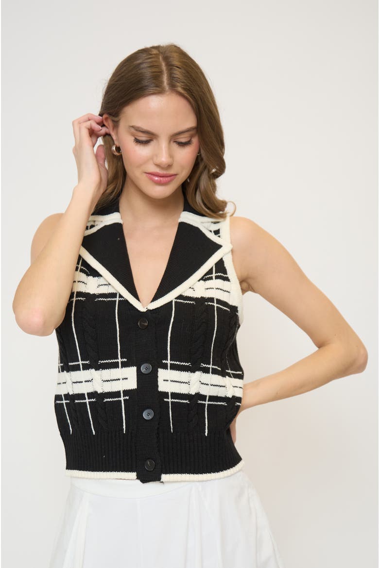 Eden Specialty Sitch Sleeveless Vest, Main, color, black multi
