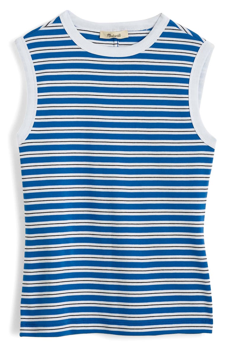 The '90s Compact Cotton Shell Tank, Alternate, color, RETRO BLUE