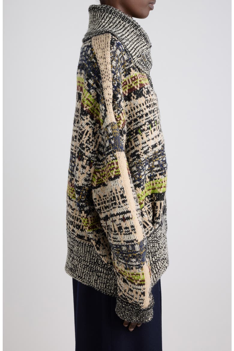 Teda Wool & Cashmere Cardigan, Alternate, color, BLACK