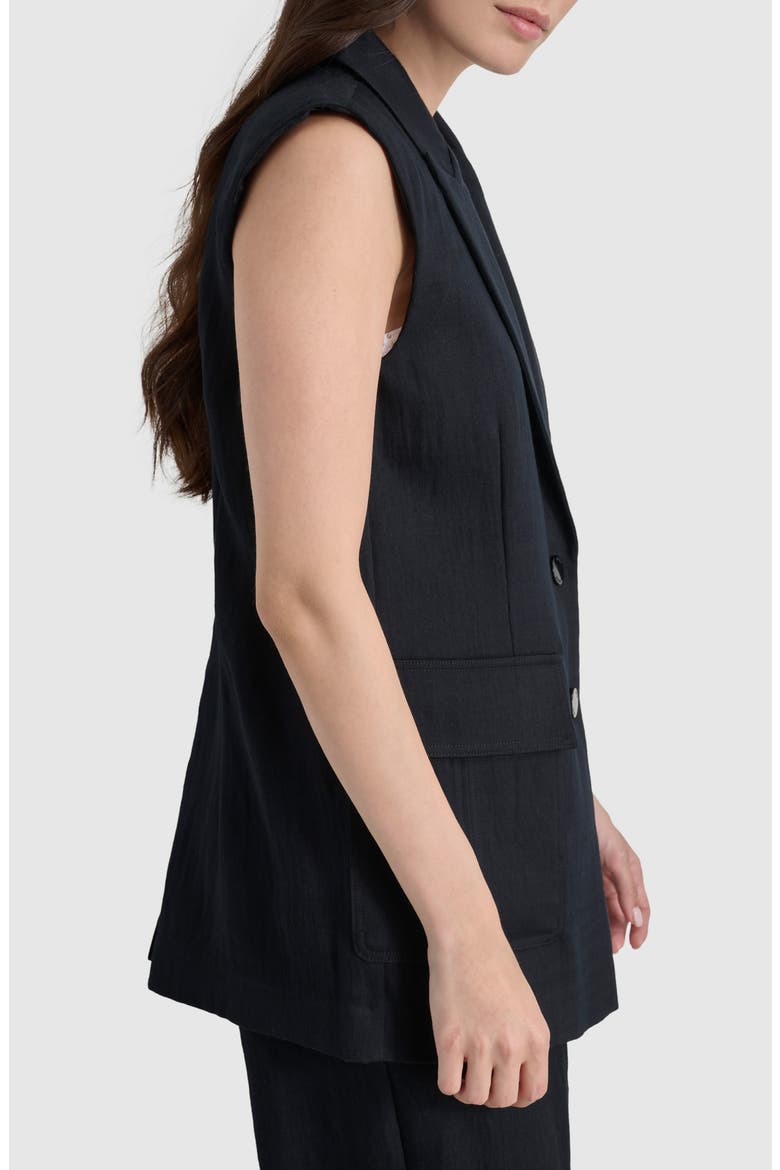 Longline Vest, Alternate, color, BLACK