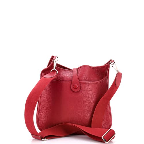 Pre-owned Hermes Hermes Evelyne Bag Gen Iii Clemence Pm In Red