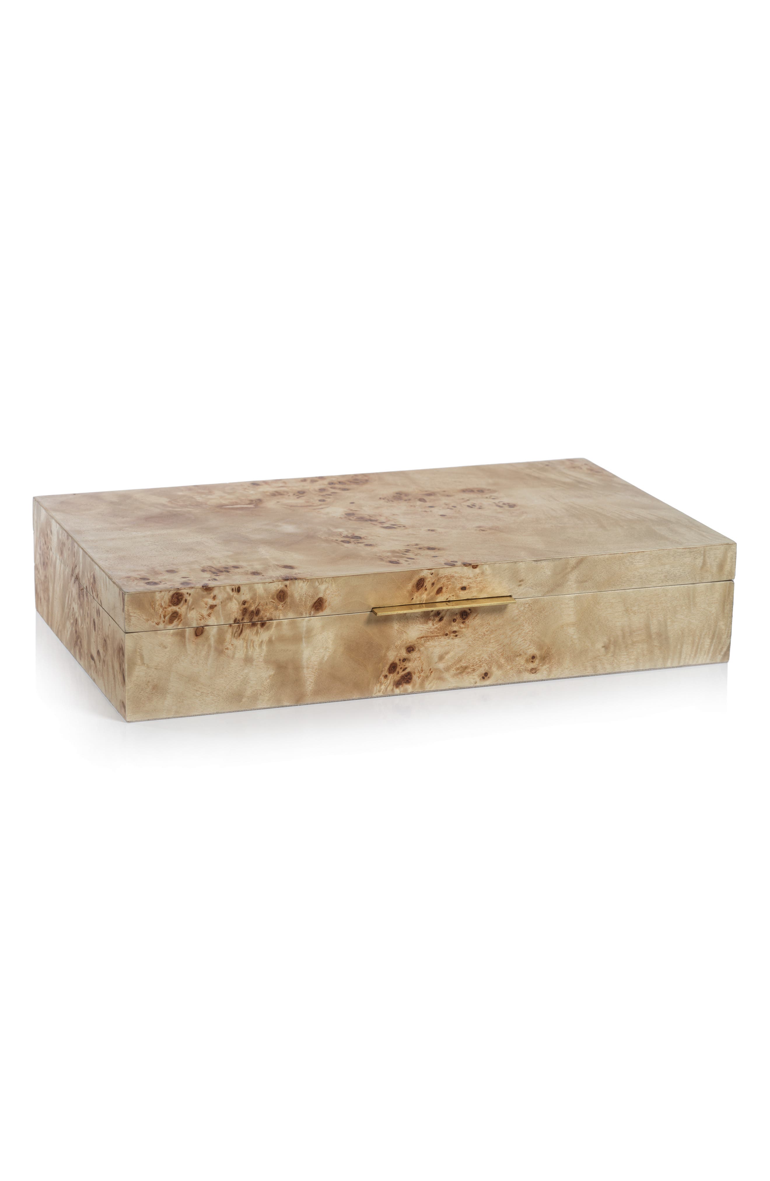 Zodax Bogur Burlwood Veneer Decorative Box