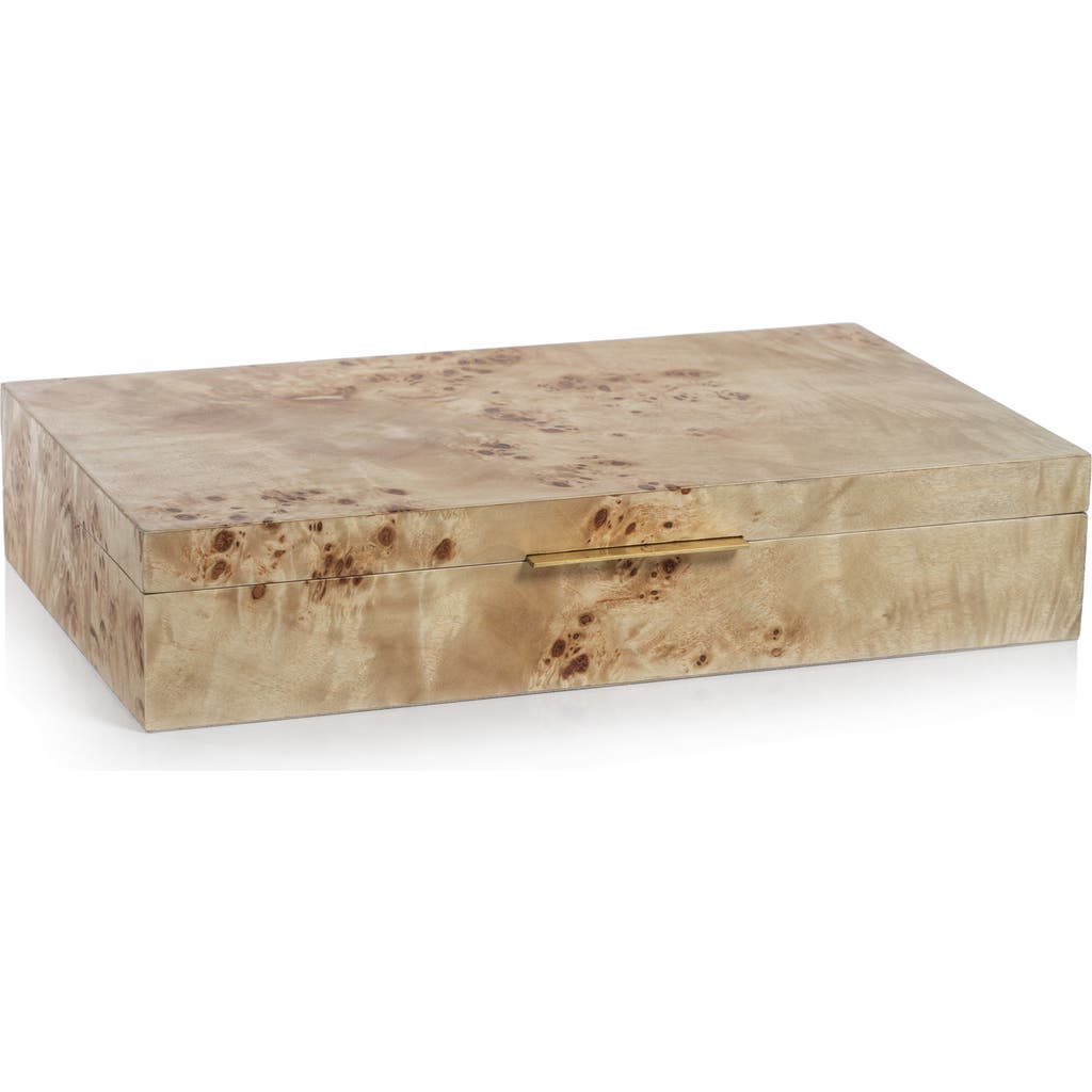 Zodax Bogur Burlwood Veneer Decorative Box In Brown