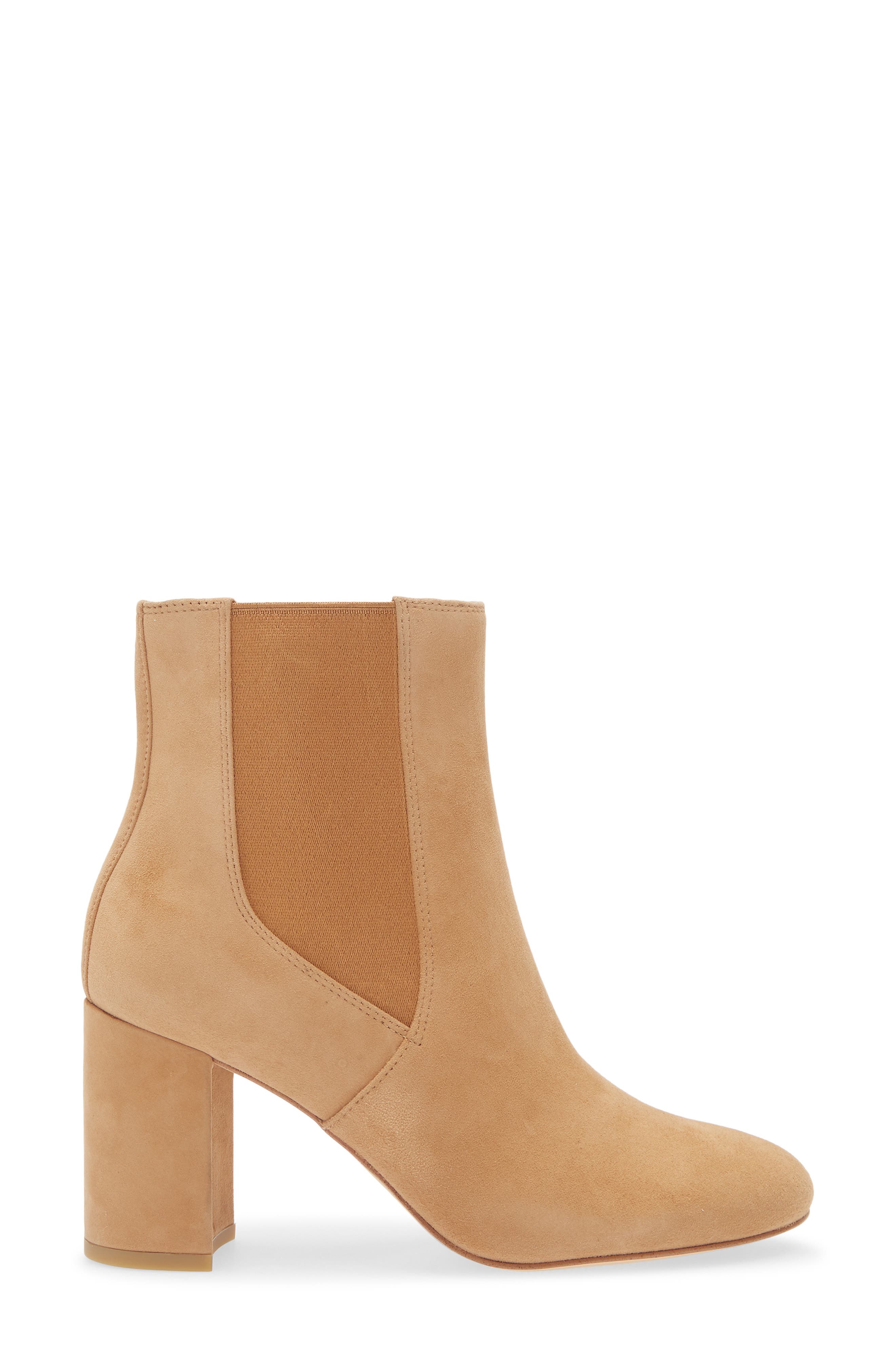 Stuart Weitzman Celina Chelsea Bootie 85, Alternate, color, Almond