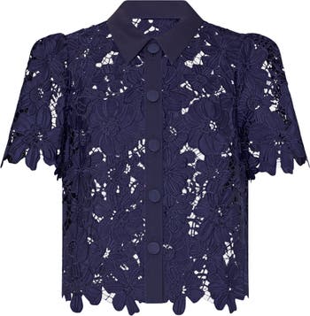 Addison Lace Short Sleeve Shirt