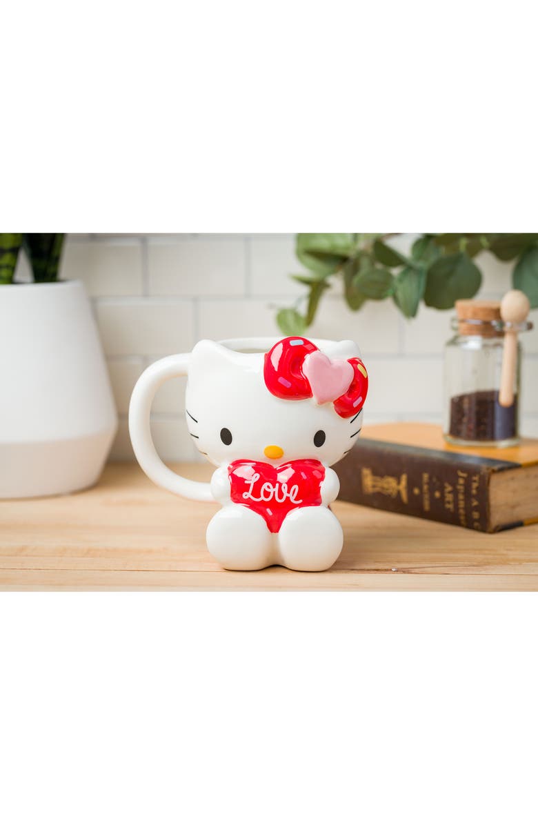 Hello Kitty Holding Heart Ceramic Mug, Alternate, color,