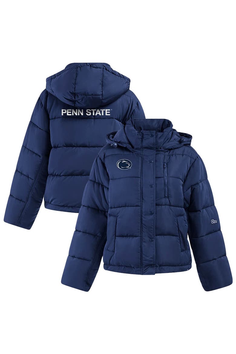 Women's Hype and Vice Navy Penn State Nittany Lions Full-Zip Puffer Jacket, Main, color, Navy