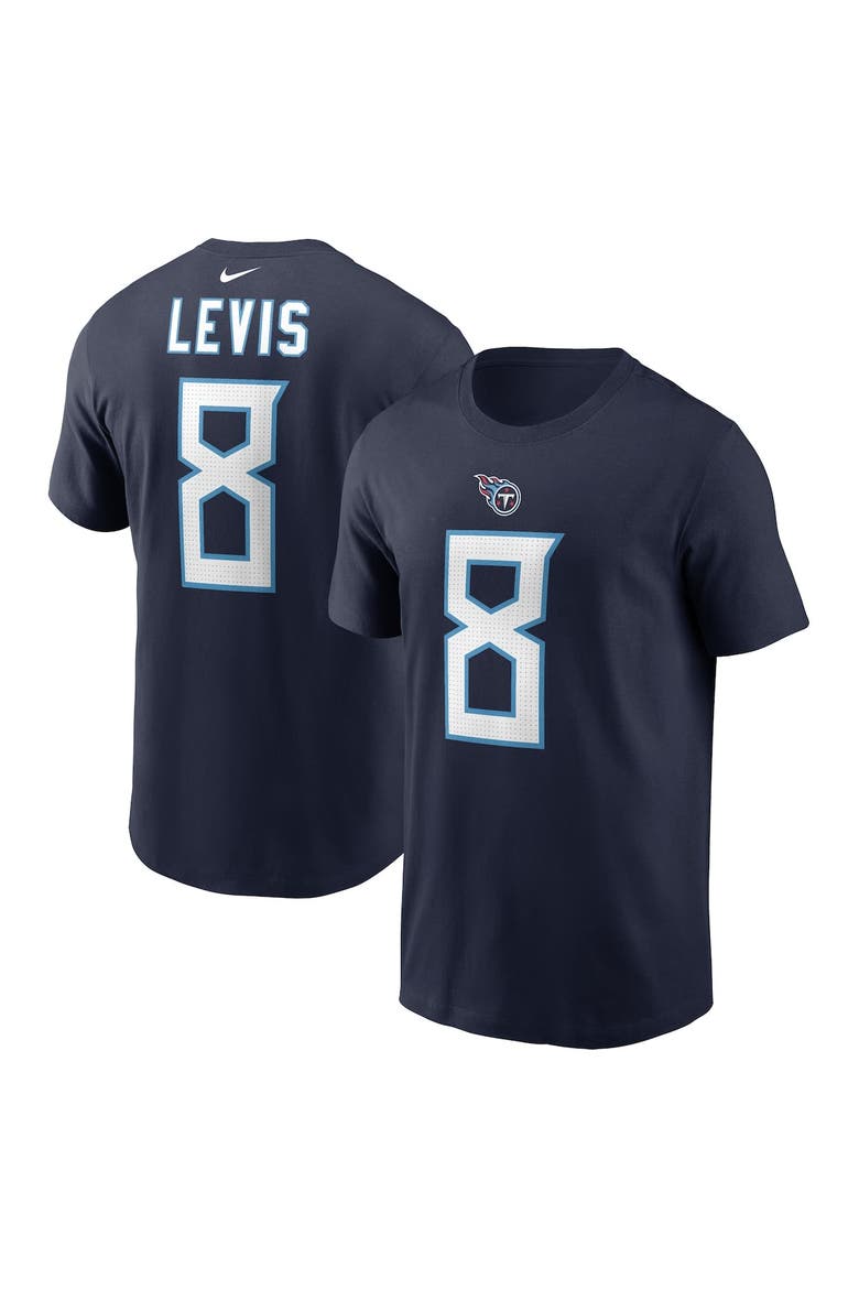 Men's Nike Will Levis Navy Tennessee Titans 2023 NFL Draft Player Name & Number T-Shirt, Main, color, Navy