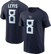 Nike Men's Nike Will Levis Navy Tennessee Titans 2023 NFL Draft Player Name & Number T-Shirt