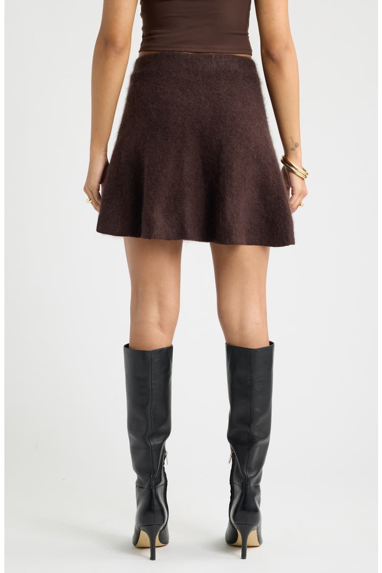 Wool Miniskirt, Alternate, color, BROWN GANACHE