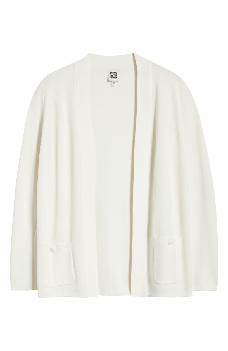 Anne Klein Malibu Open Front Cardigan, Alternate, color, White Dove