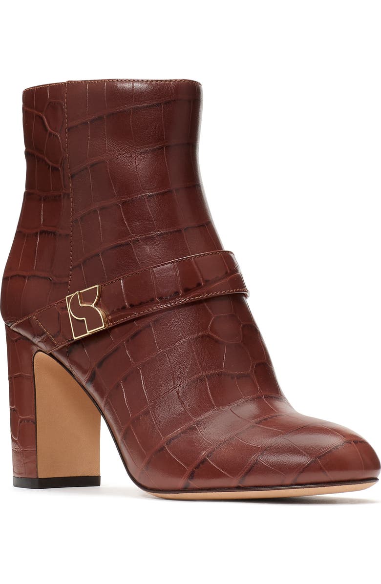 Kate Spade New York dakota croc embossed bootie, Main, color,