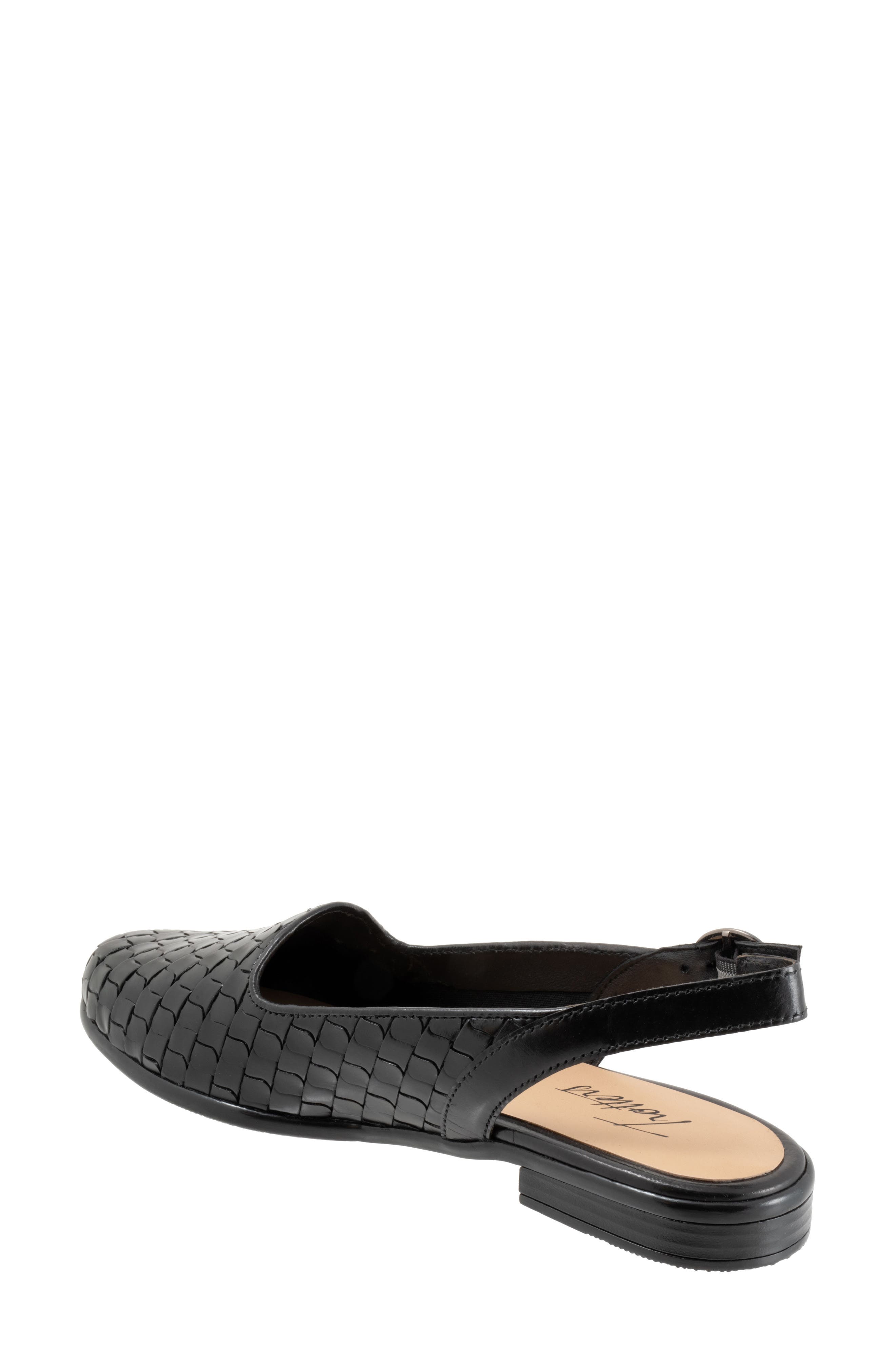 Trotters Lea Slingback Flat, Alternate, color, Black
