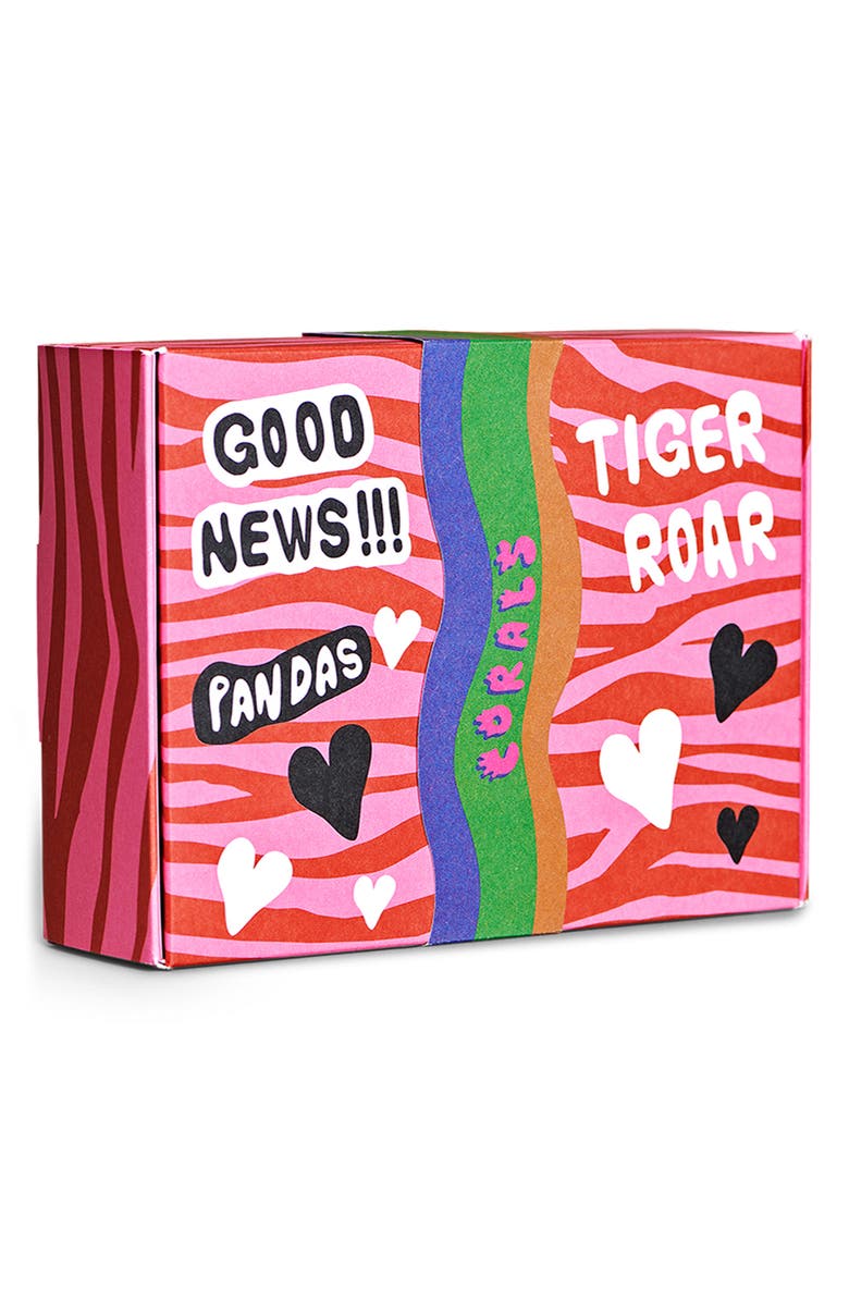 Happy Socks WWF 4-Pack Cotton Blend Sock Gift Set, Main, color, 