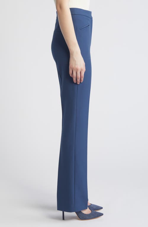 Hugo Boss Boss Teana Stretch Straight Leg Pants In Insignia Blue