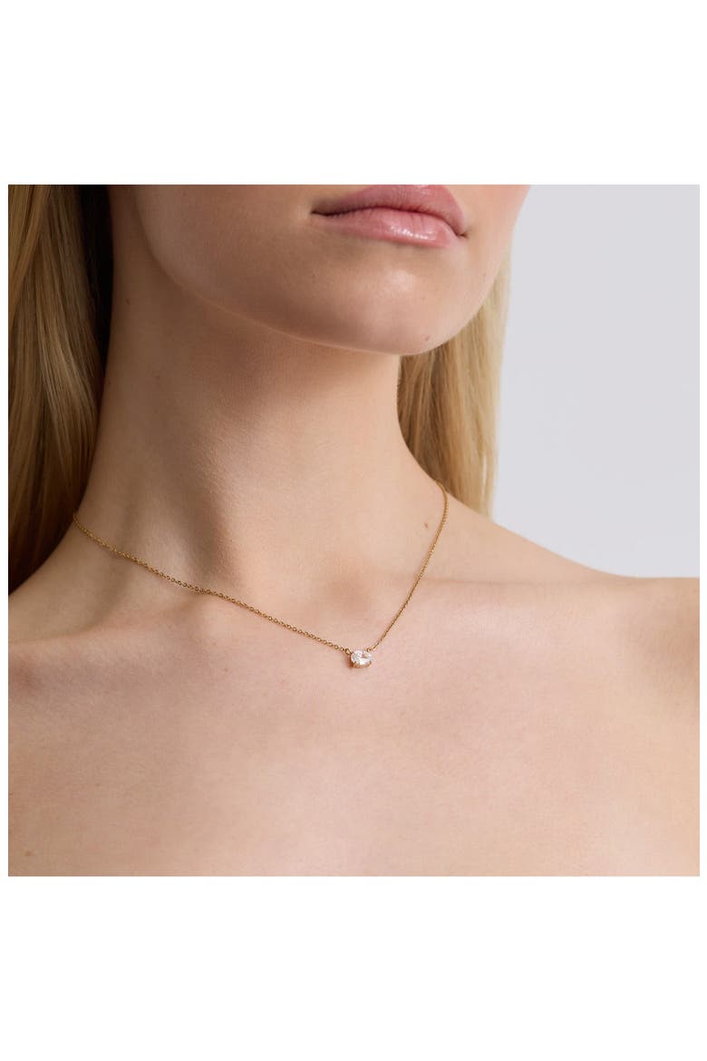 Oval Solitaire Necklace, Alternate, color, GOLD
