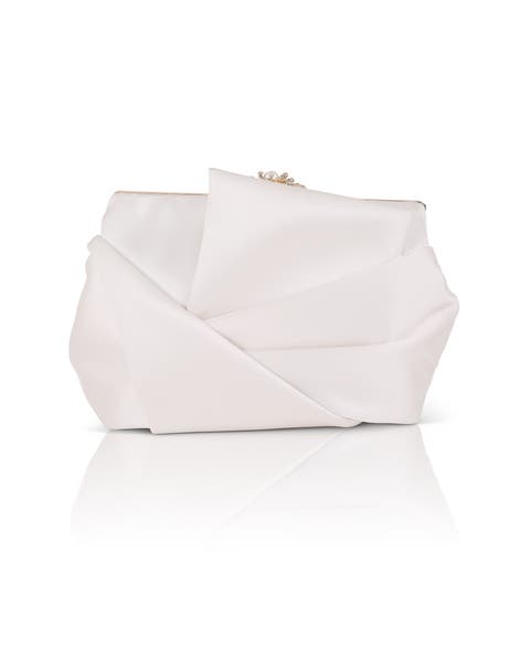 Caroline Satin Obi Pouch Clutch